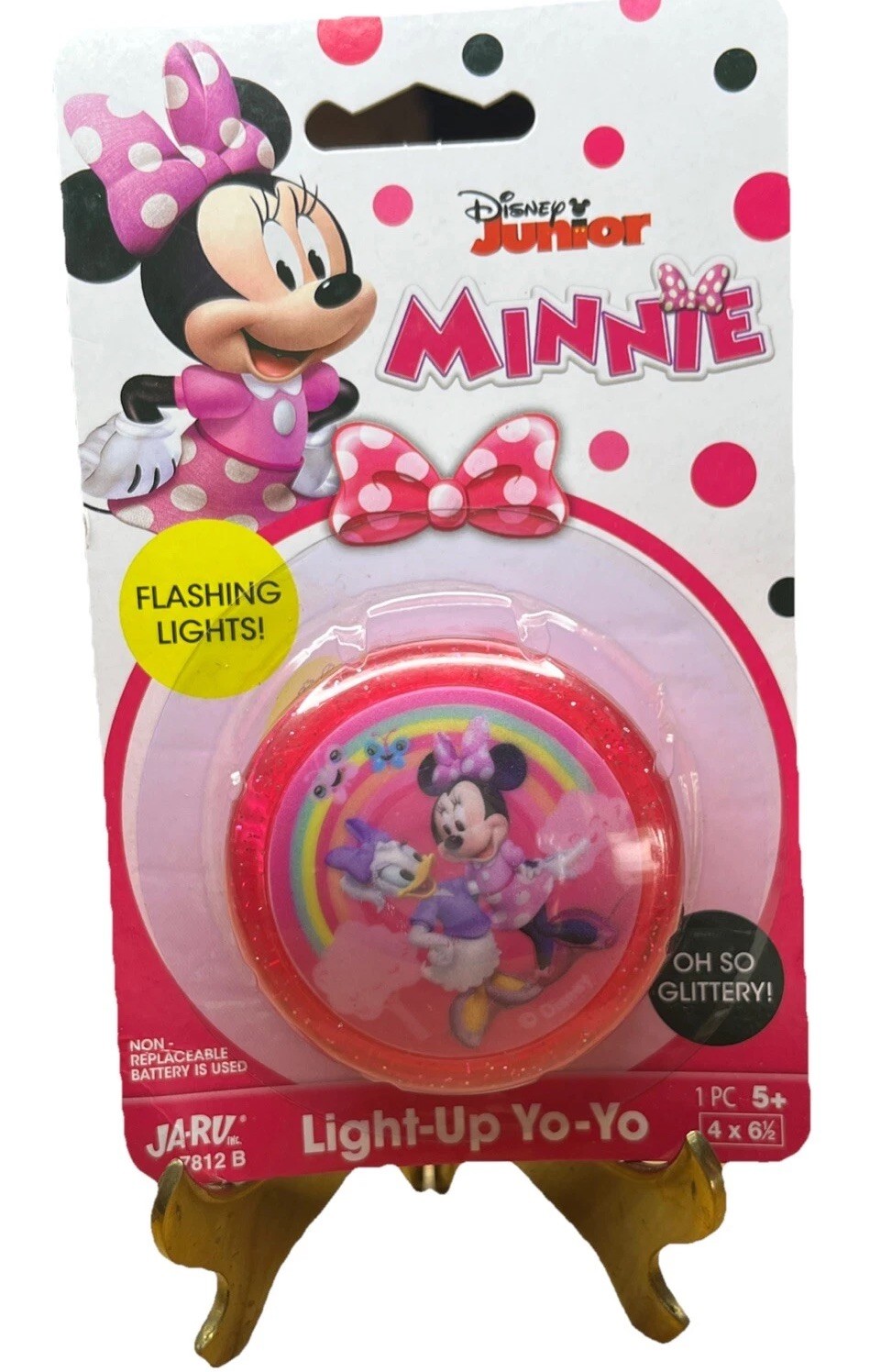 Disney Minnie Mouse Light Up Yo-Yo Pink Flashing Lights Kids Toy NEW