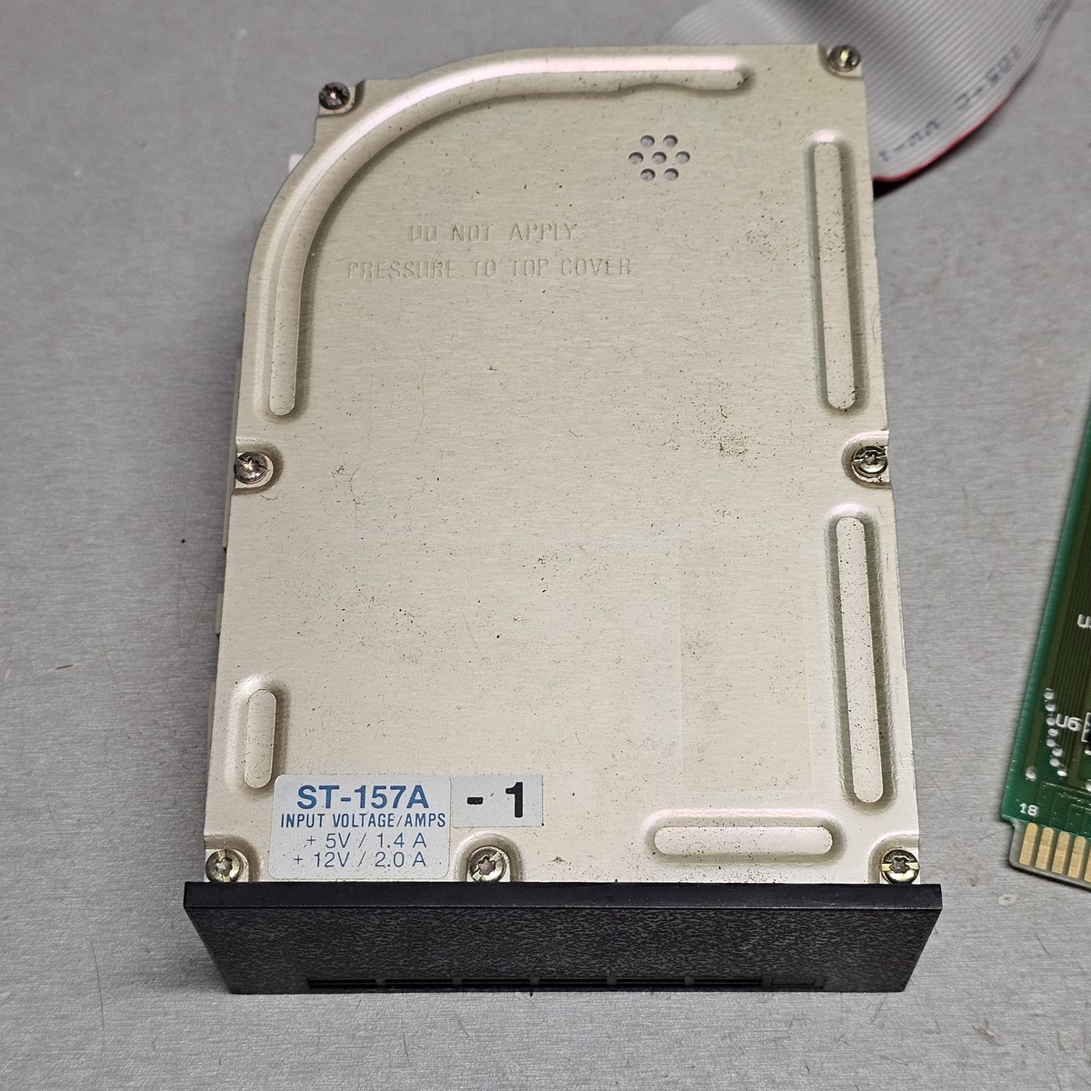 Seagate ST-157A 44MB IDE Hard Drive with ISA Controller Card & Cable (Untested)