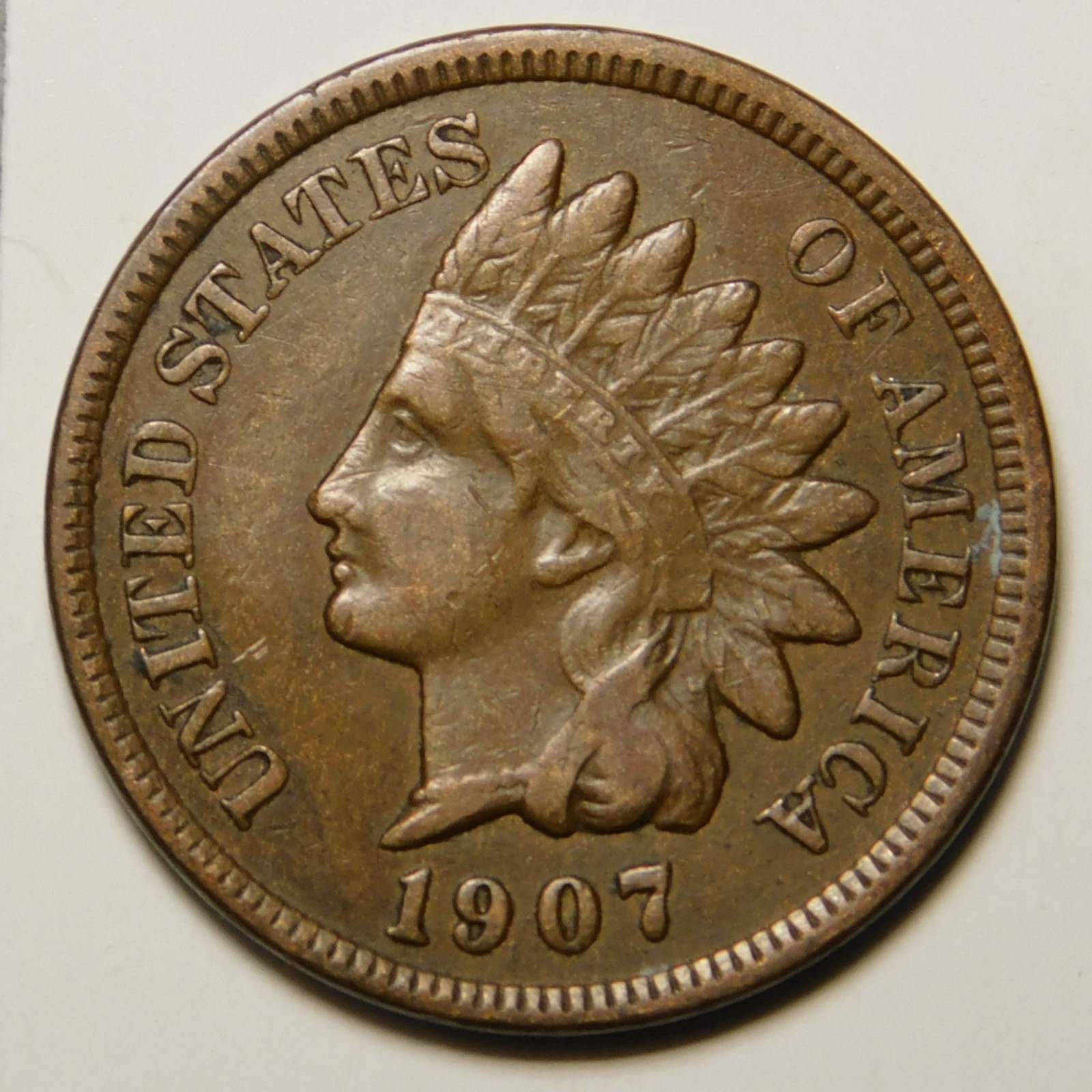 1907 Indian Head Cent Penny EF    "Actual Coin Pictured"