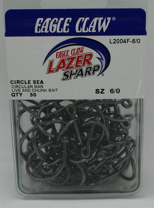 Eagle Claw L2004FH-6/0 Circle Hook Size 6/0 50CT