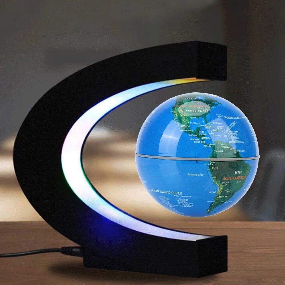 Magnetic Levitating LED Globe with World Map - Floating Anti-Gravity Lamp Gift