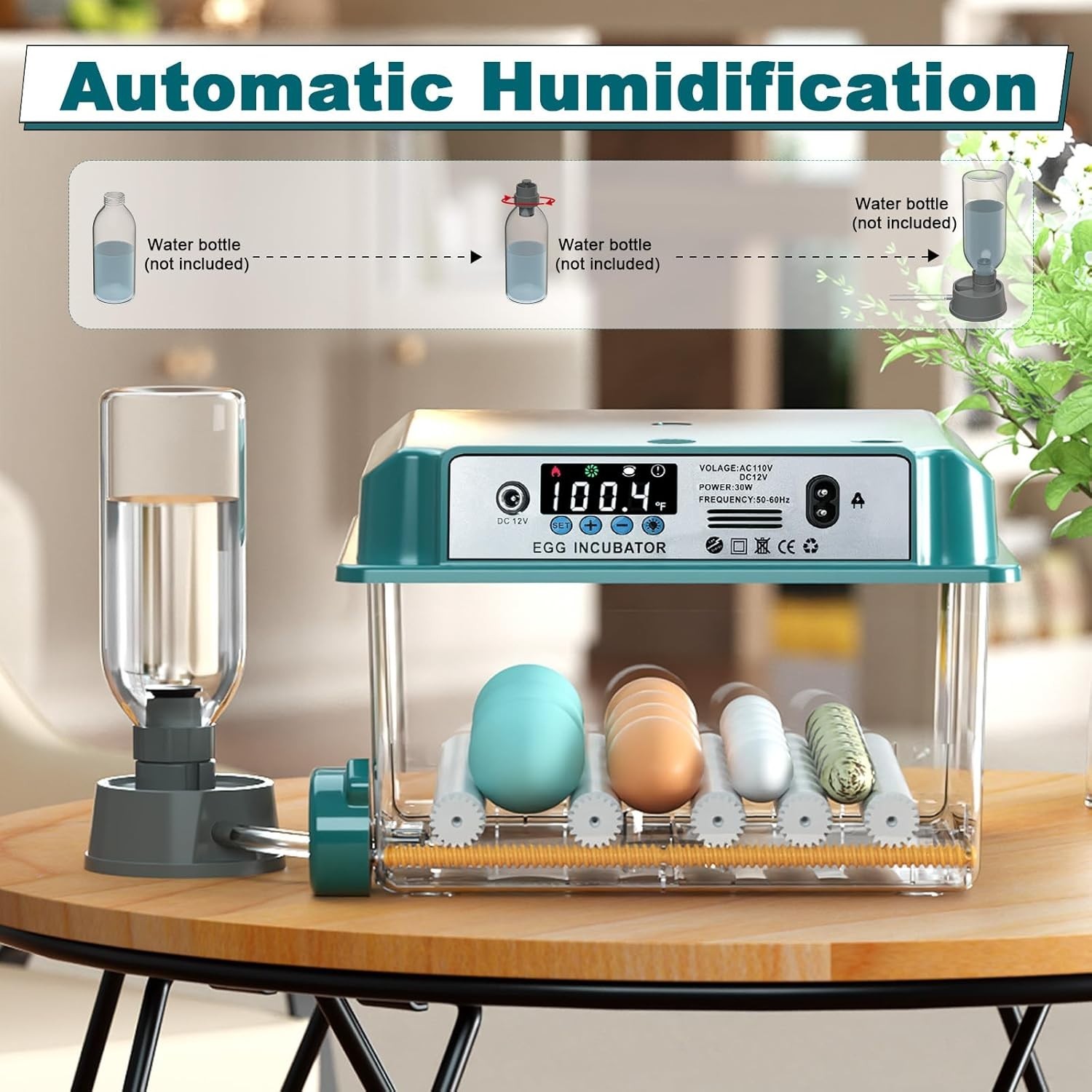 16 Eggs Incubators for Hatching Eggs with Automatic Turning and Humidification