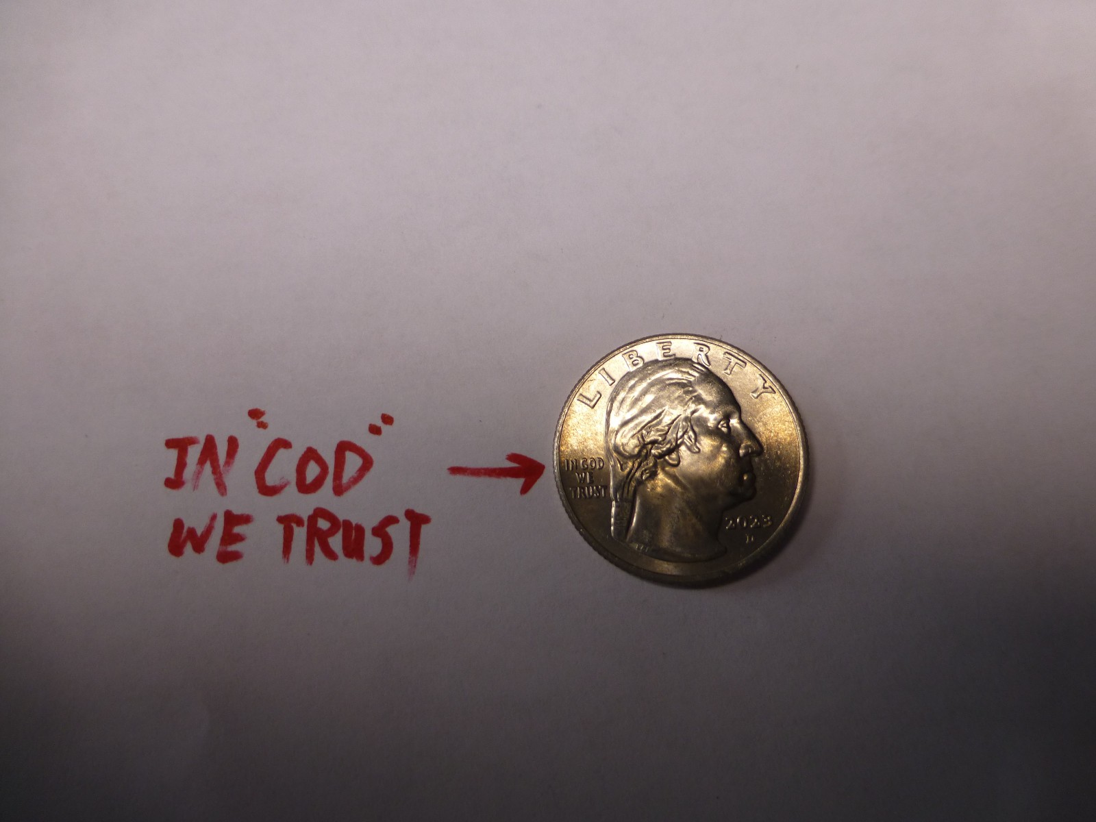 Bessie Coleman Mint Error 2023 D Quarter, “In Cod We Trust”