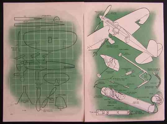 Indoor Remote Control Model PLANE 1952 How-To build PLANS