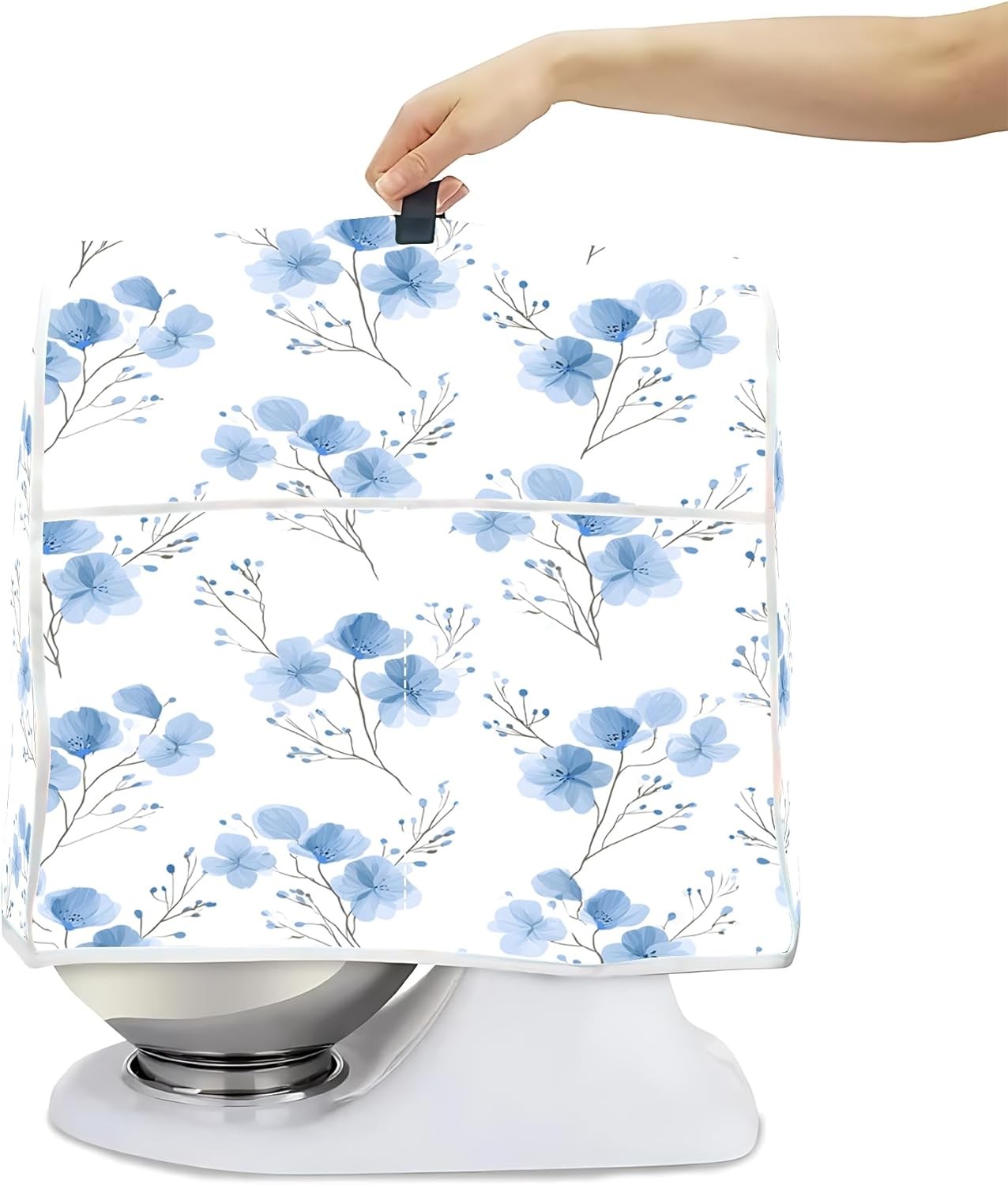 Mixer Dust Cover for 6-8 Qt Stand Mixer, Cloth Cover with 2 Storage Pockets for