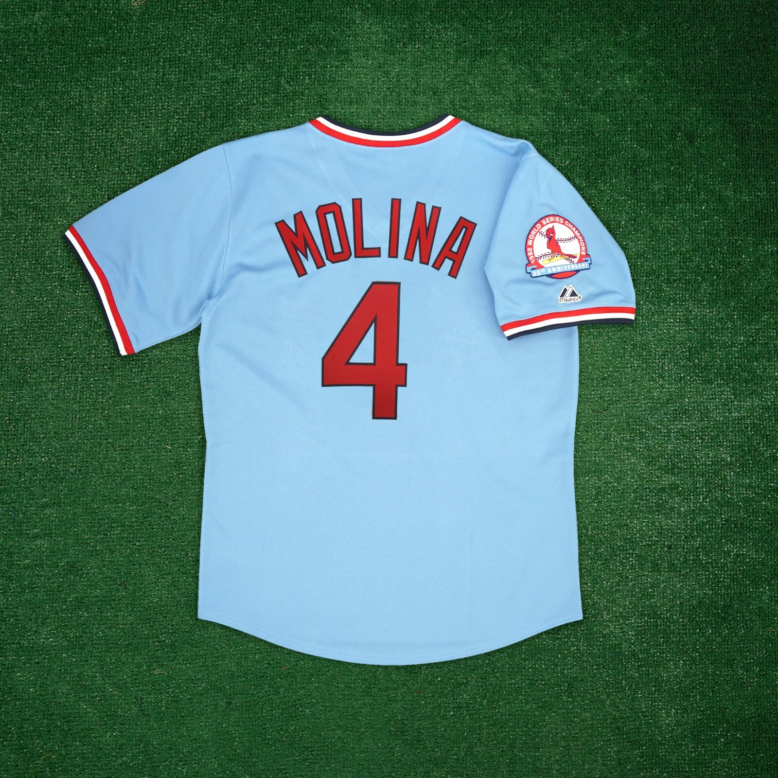 Yadier Molina 1982 St. Louis Cardinals Cooperstown Men's 30th Anniv. Blue Jersey