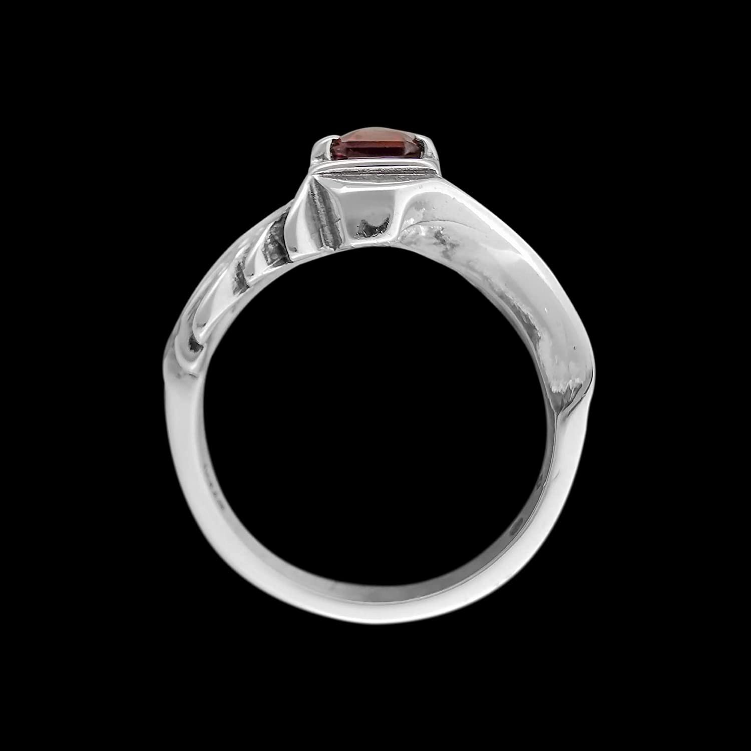 Captivating Rhodolite Engagement Ring • Sterling Silver • Garnet Gemstone