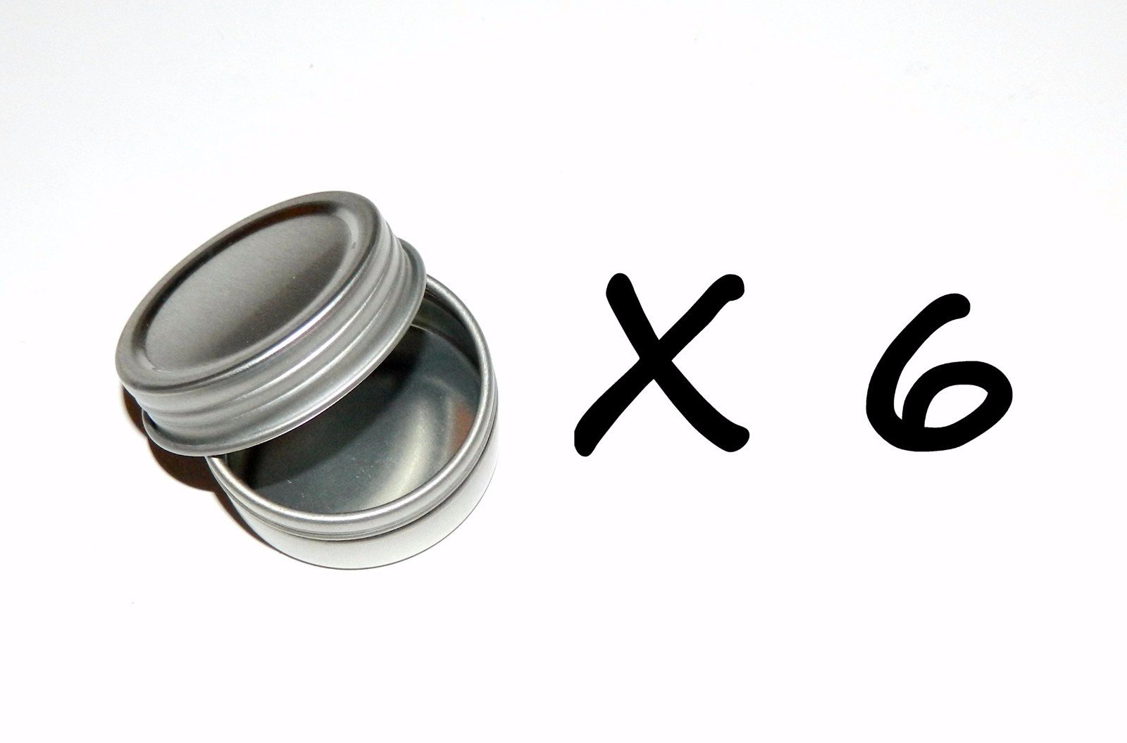 6 X 1/2 oz. Round Shallow Survival Tin Can With Screw Top Lid - Use With Crafts