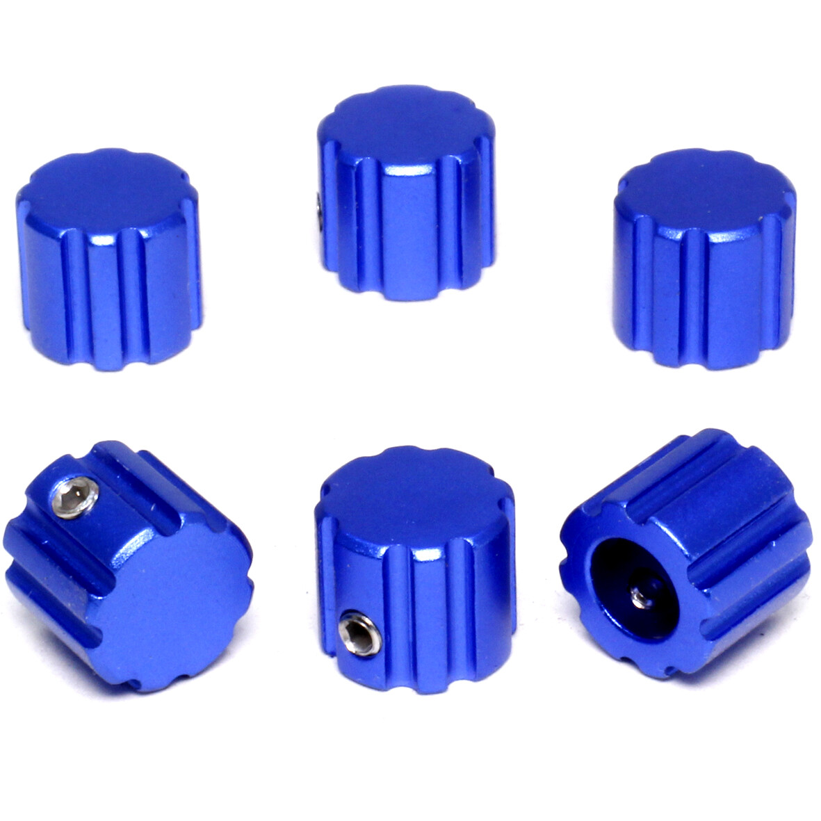 Instrument Control Knobs, Machined 6061 Anodized Aluminum, 6 each