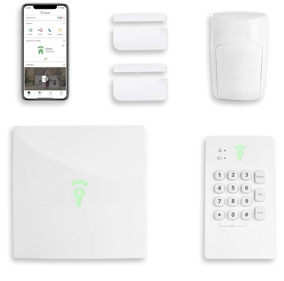 FrontPoint Home Security System 6 Piece Security Kit (Alexa, Siri, Google)