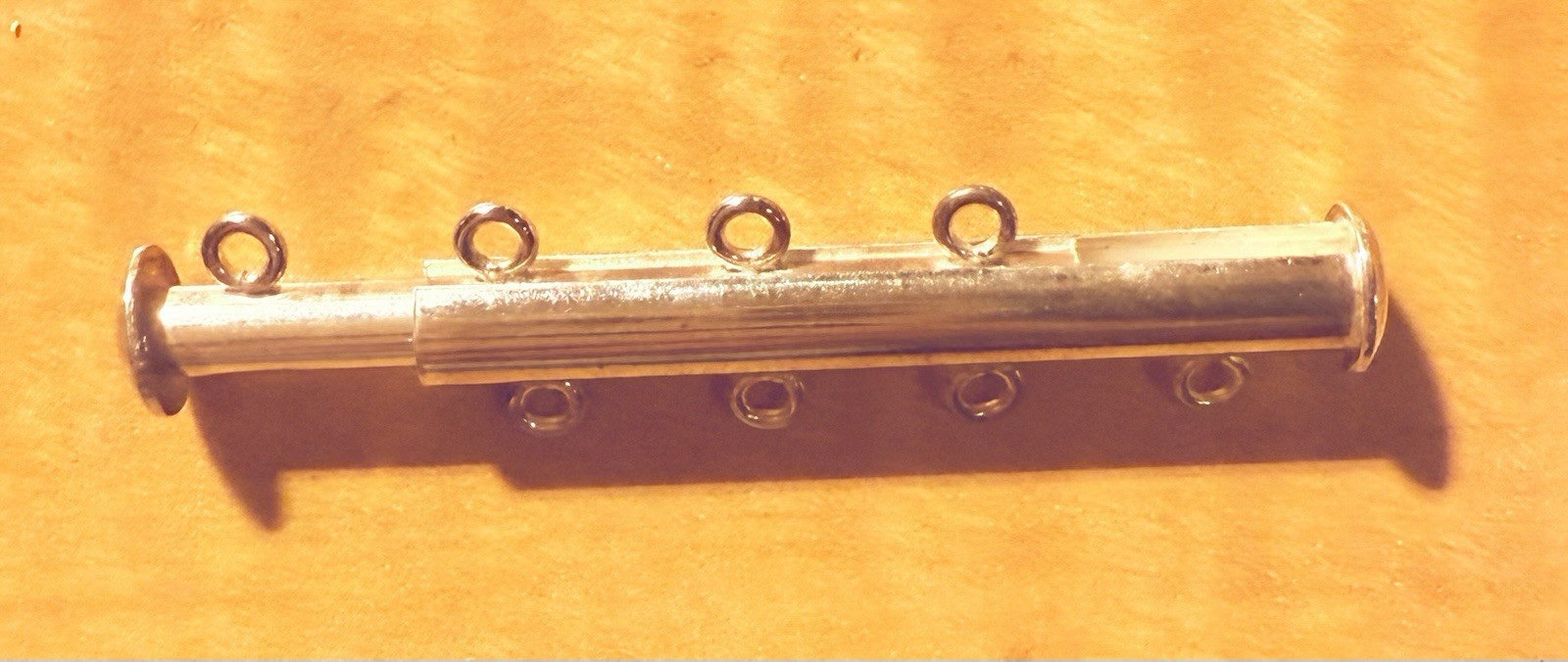 Four String Sterling Silver Slide Clasp Finding