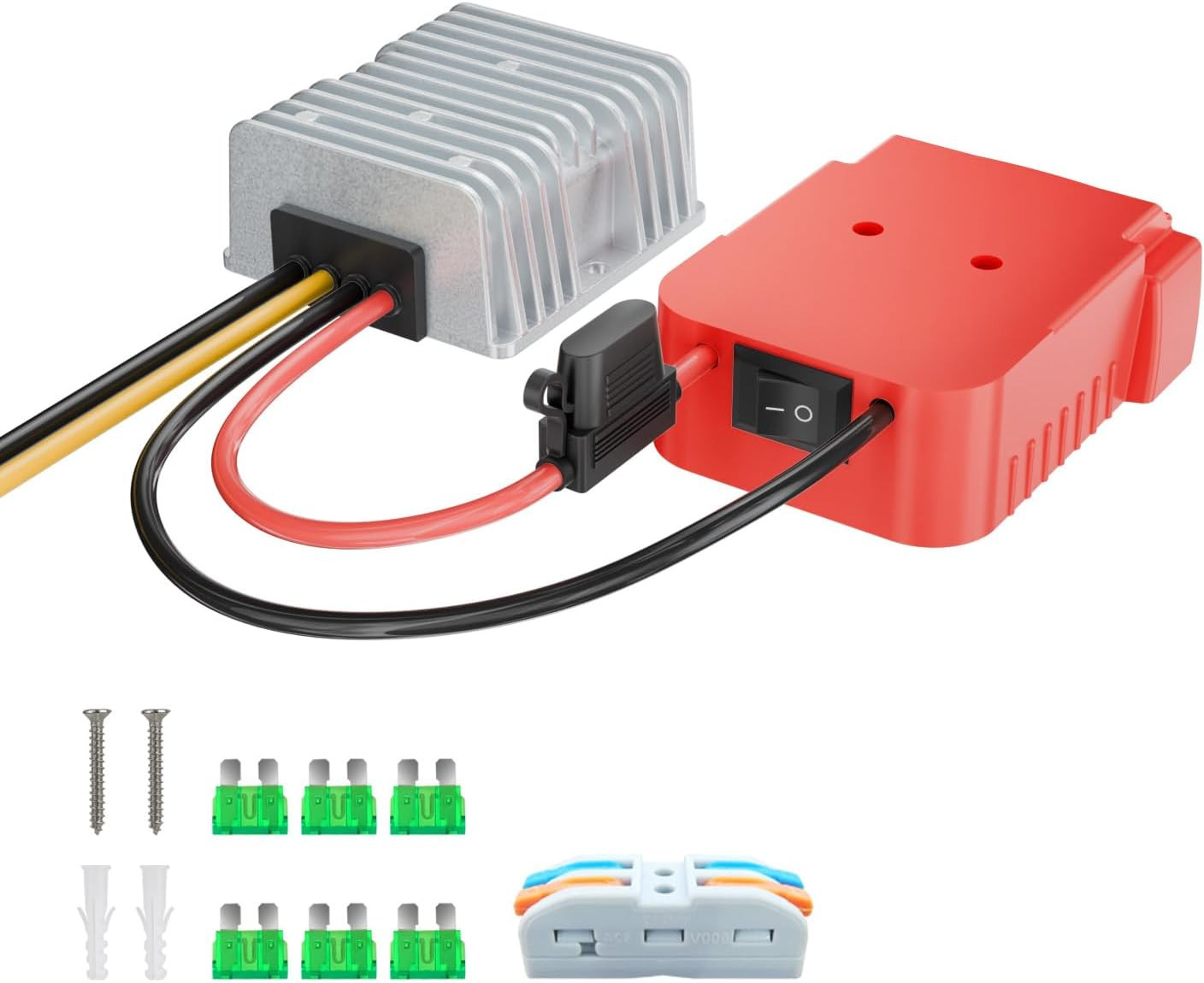 18V to 12V Step down Converter Aadpter Compatible with Milwaukee M18 Batteries,