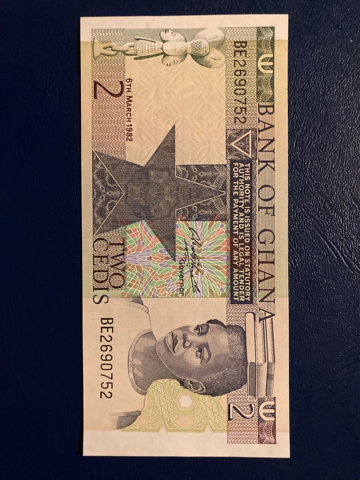 BANK OF GHANA 2 CEDIS 1982 UNC