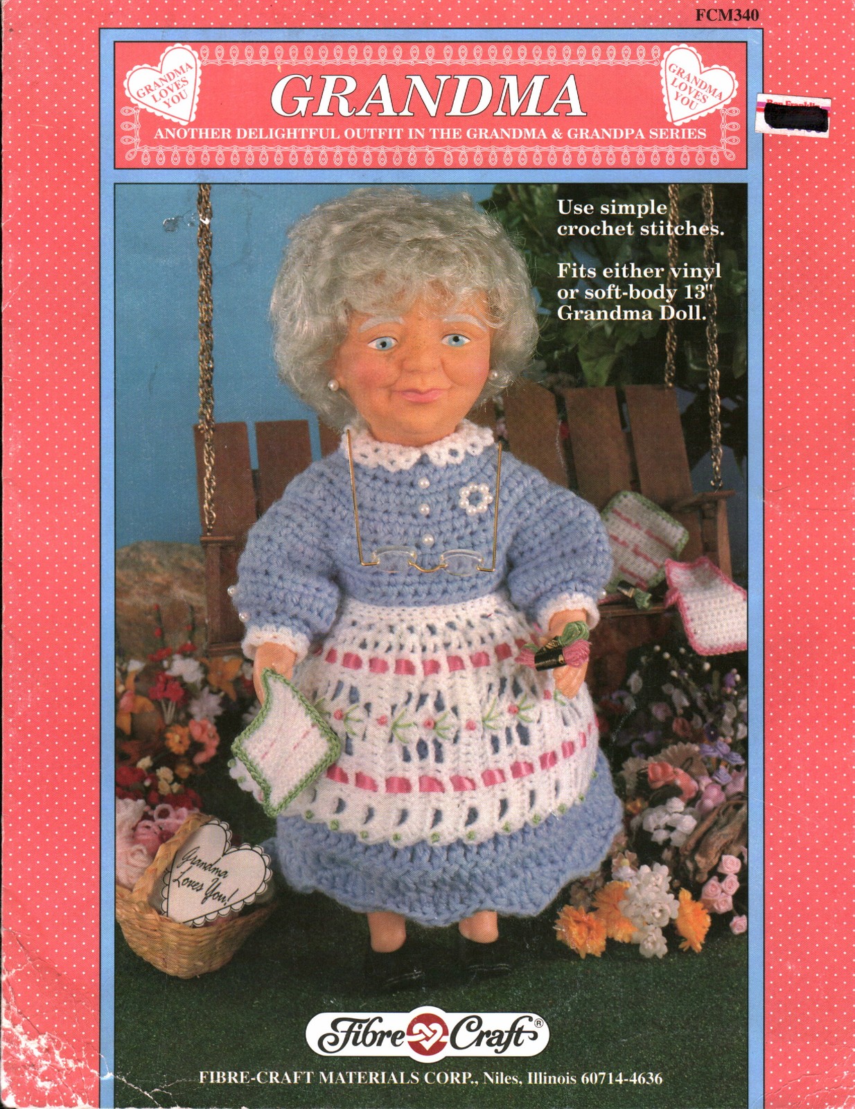 Grandma Loves You Crochet Doll Clothes | Fibre Craft FCM340