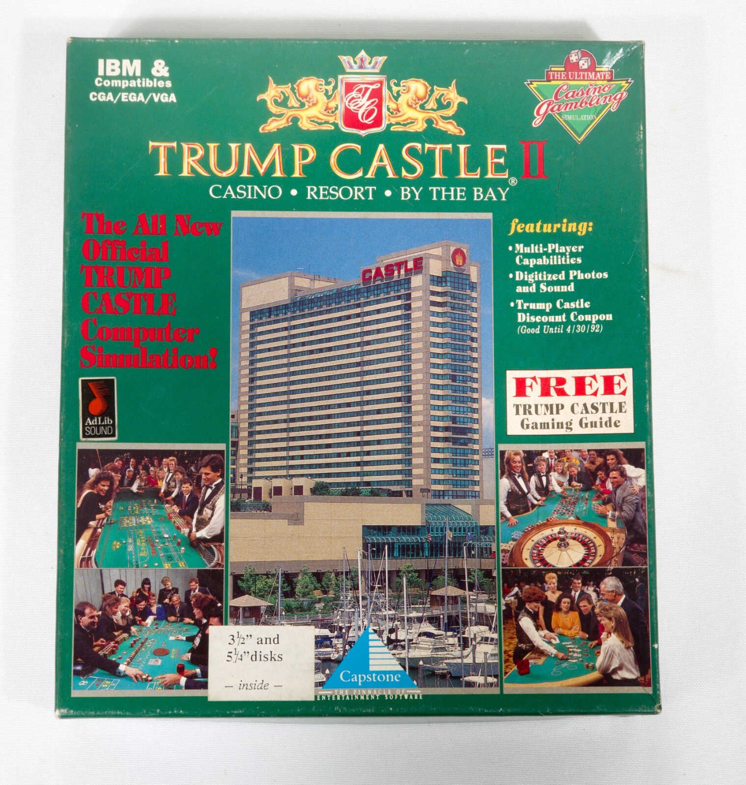 Vintage Capstone Trump Castle II 5.25" 3.5" with box and docs 1991 ST533B22