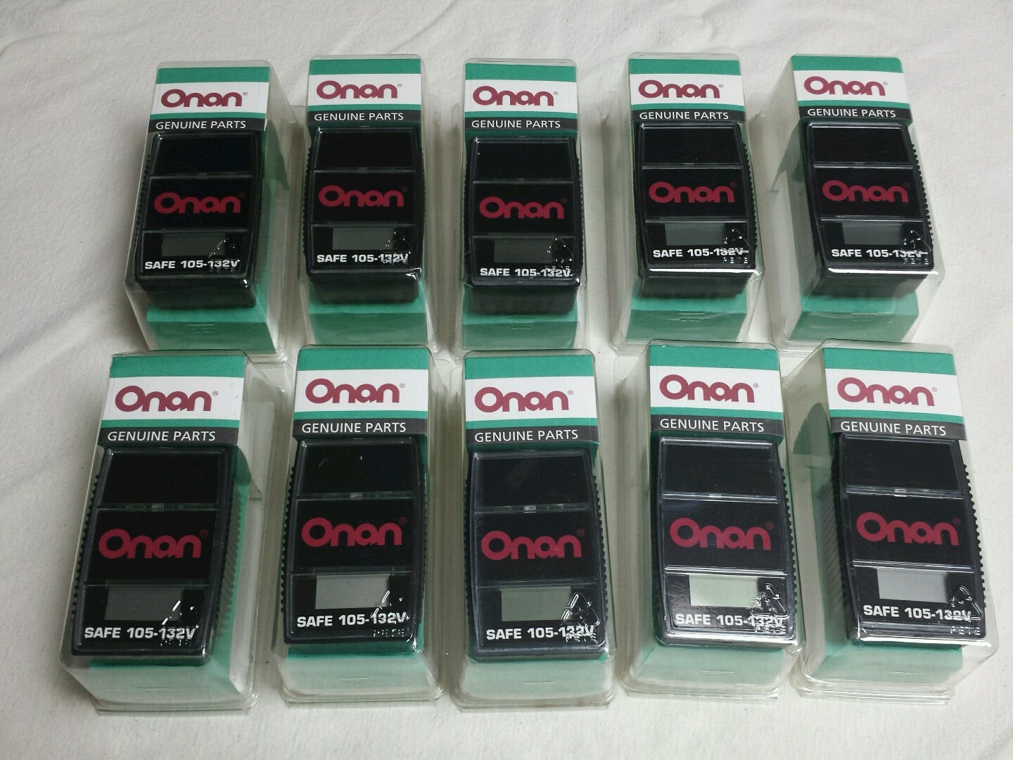 Qty-10 DIGITAL VOLT METERS ONAN 302-2036 PLUG IN MONITOR VOLTAGE 105-132 VAC