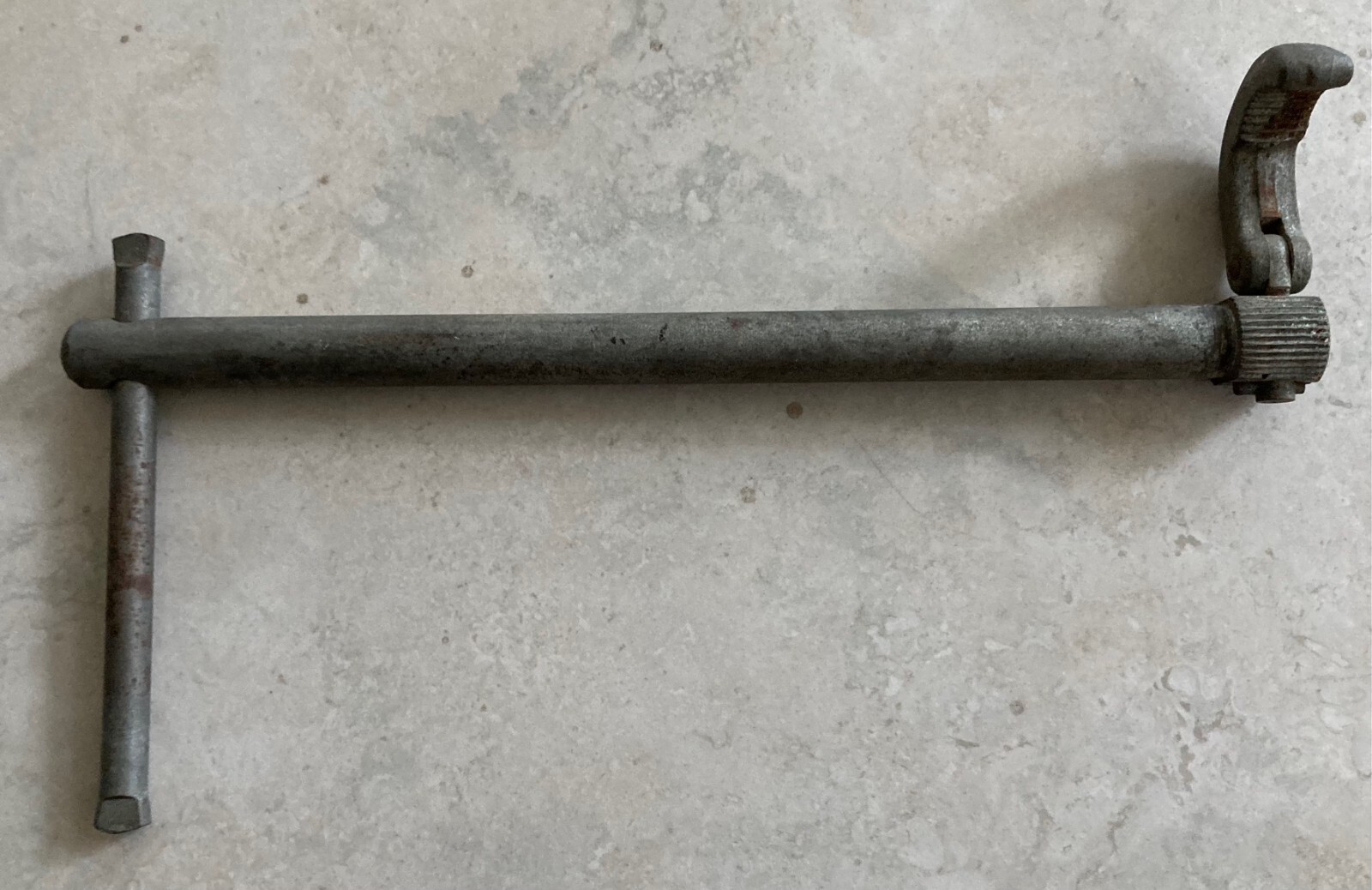 Ace Covers Co Vintage Steel Basin Wrench Faucet Plumbing Tool 10 1/2" T-Handle