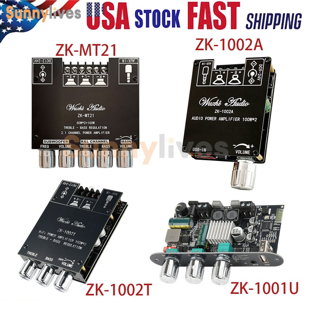 ZK-MT21 ZK1001U 2.1Channel Bluetooth Audio Power Amplifier Board Bass Subwoofer