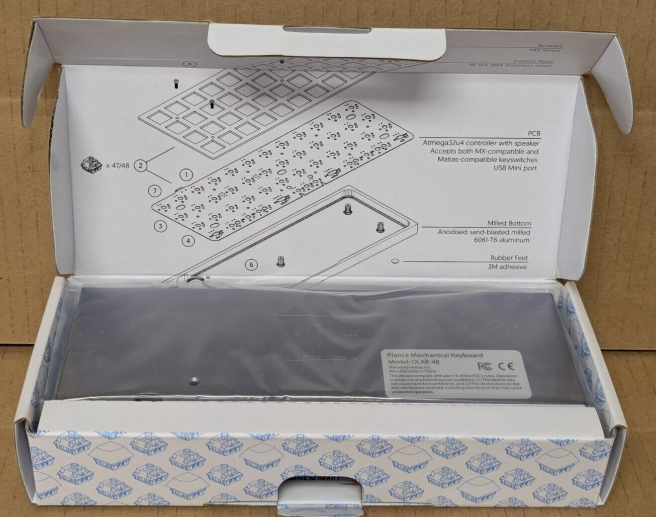 MassDrop X OLKB-48 The Planck Keyboard Kit GUNMETAL CNC Case MDX-11894-GNMTLCNCC