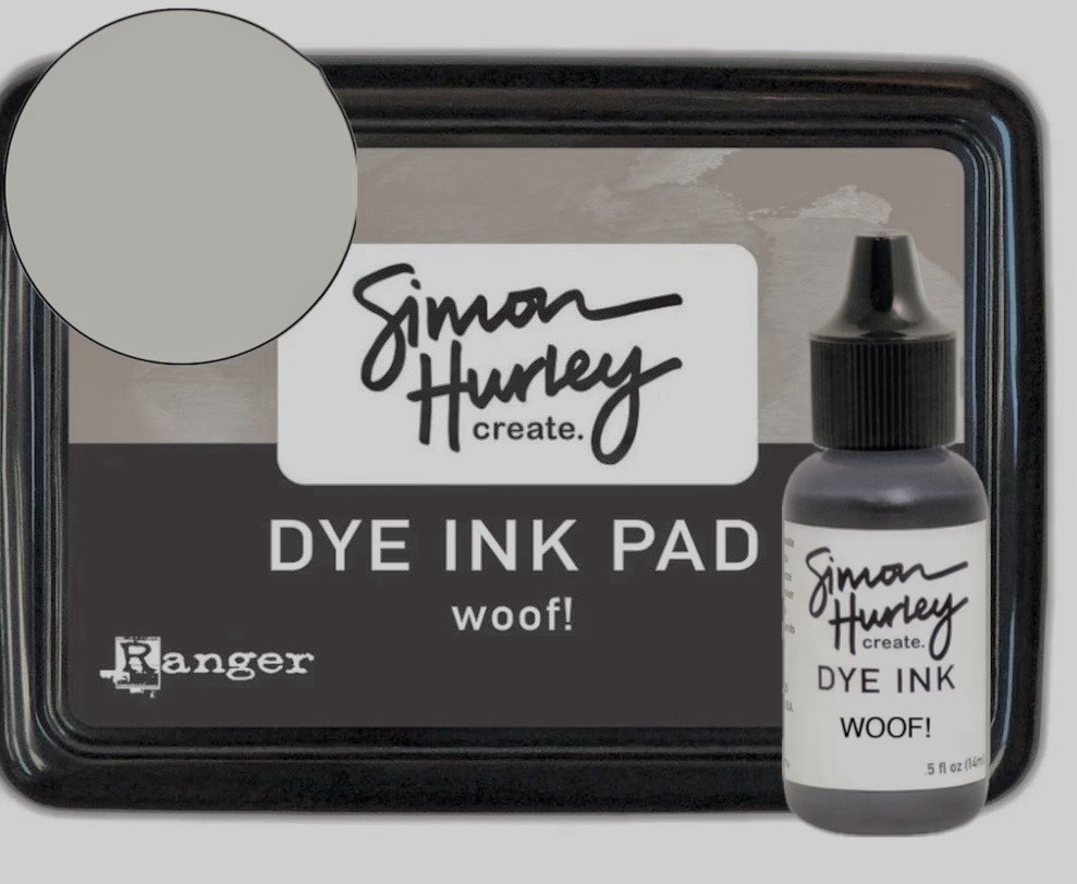 Ranger Ink Dye Felt Ink Pad & Re-inker Simon Hurley WOOF! New