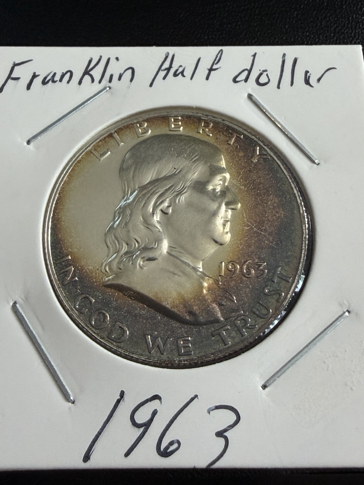 1963 Franklin Half Dollar Beautiful Toner !!!