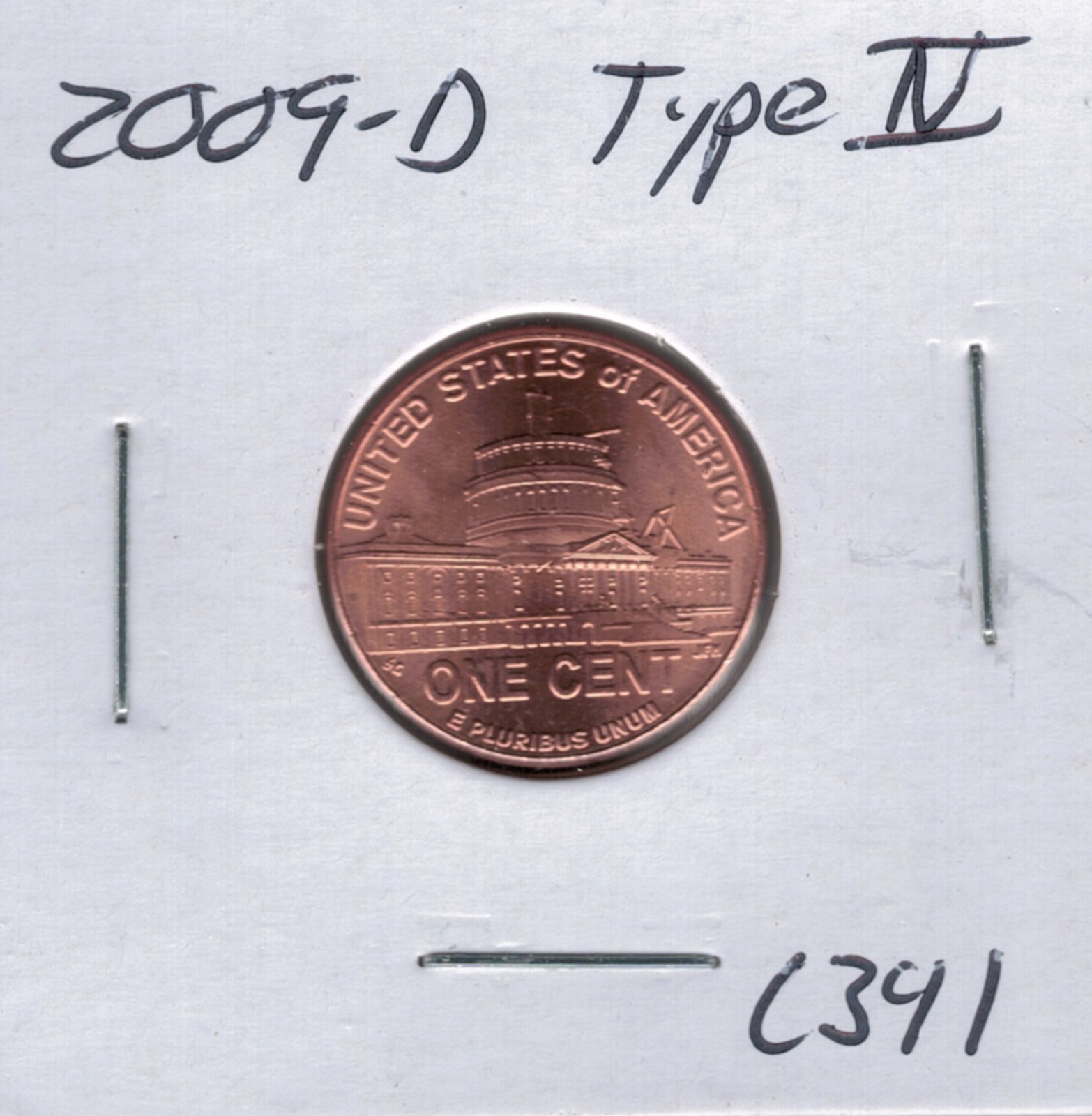 2009 D Satin Finish Lincoln Presidential Type 4 Penny C341 !!!Free Shipping!!!