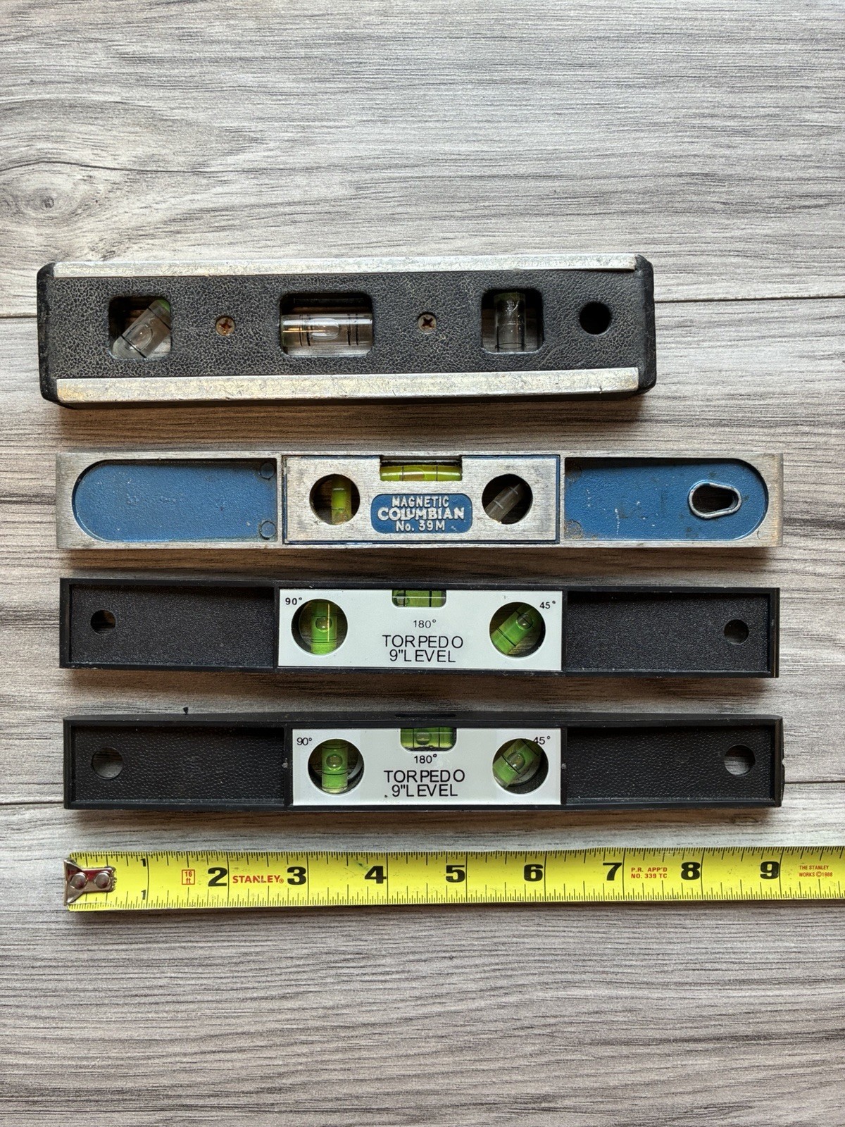 Lot of 4 Torpedo Levels - USA & Unbranded