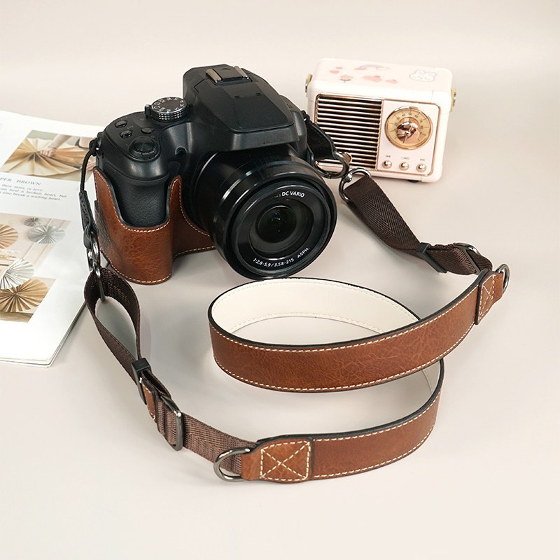 For Panasonic LUMIX FZ80 FZ85 Camera Bag Leather Camera Case Base Cover Shell