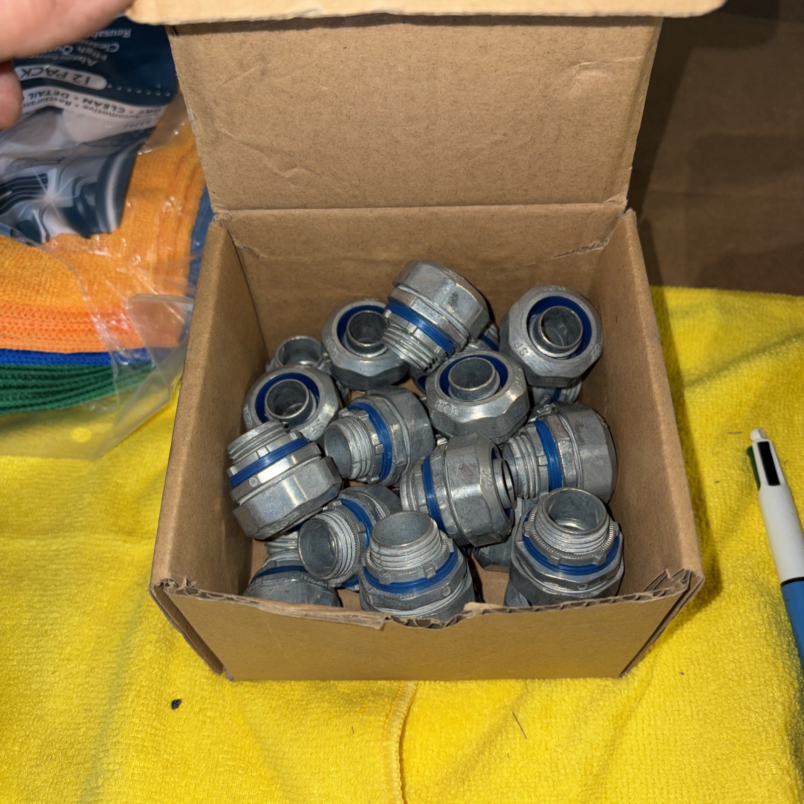Lot Of 25 Straight Liquid Tight Conduit Connectors Die Cast Zinc 1/2" Sealproof