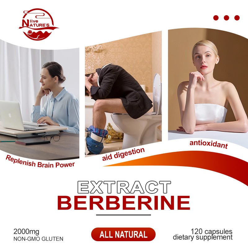 120 Capsules Premium Berberine HCL 1200mg High Potency Blood Sugar Support US