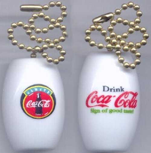 A Charming Set of 2 Always Coke Ceiling Light/ Fan Pulls