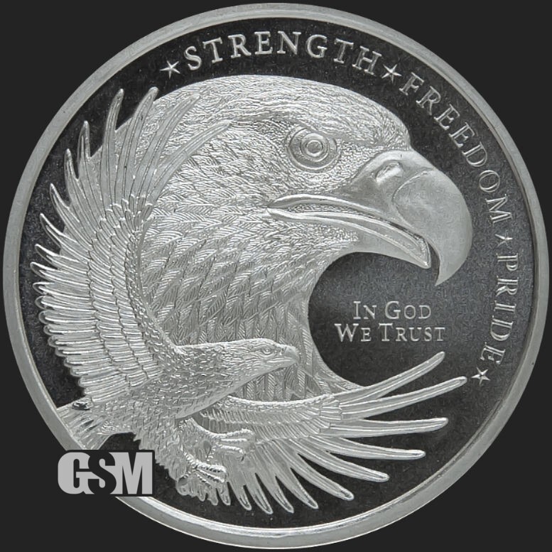 1/2 oz .999 Fine Solid Silver - GSM Double Eagle Uncirculated Round - IN STOCK!!