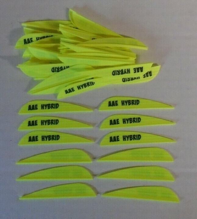 100- AAE Hybrid 26 2.7" YELLOW Vanes arizona archery equipment arrow fletching