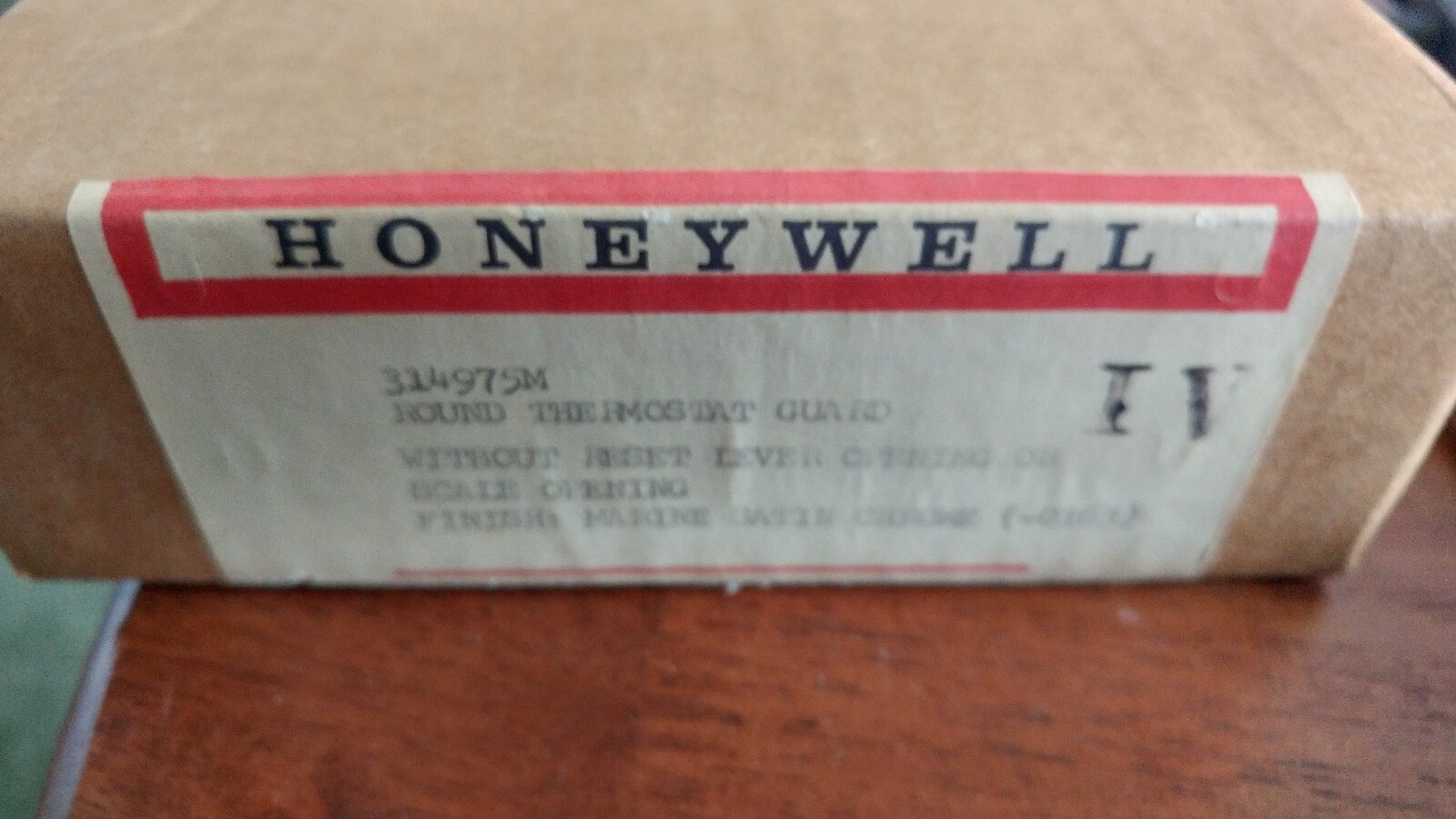 HONEYWELL Round Thermostat Guard Marine Satin Chrome 314975M NOSIB, VINTAGE/ORIG