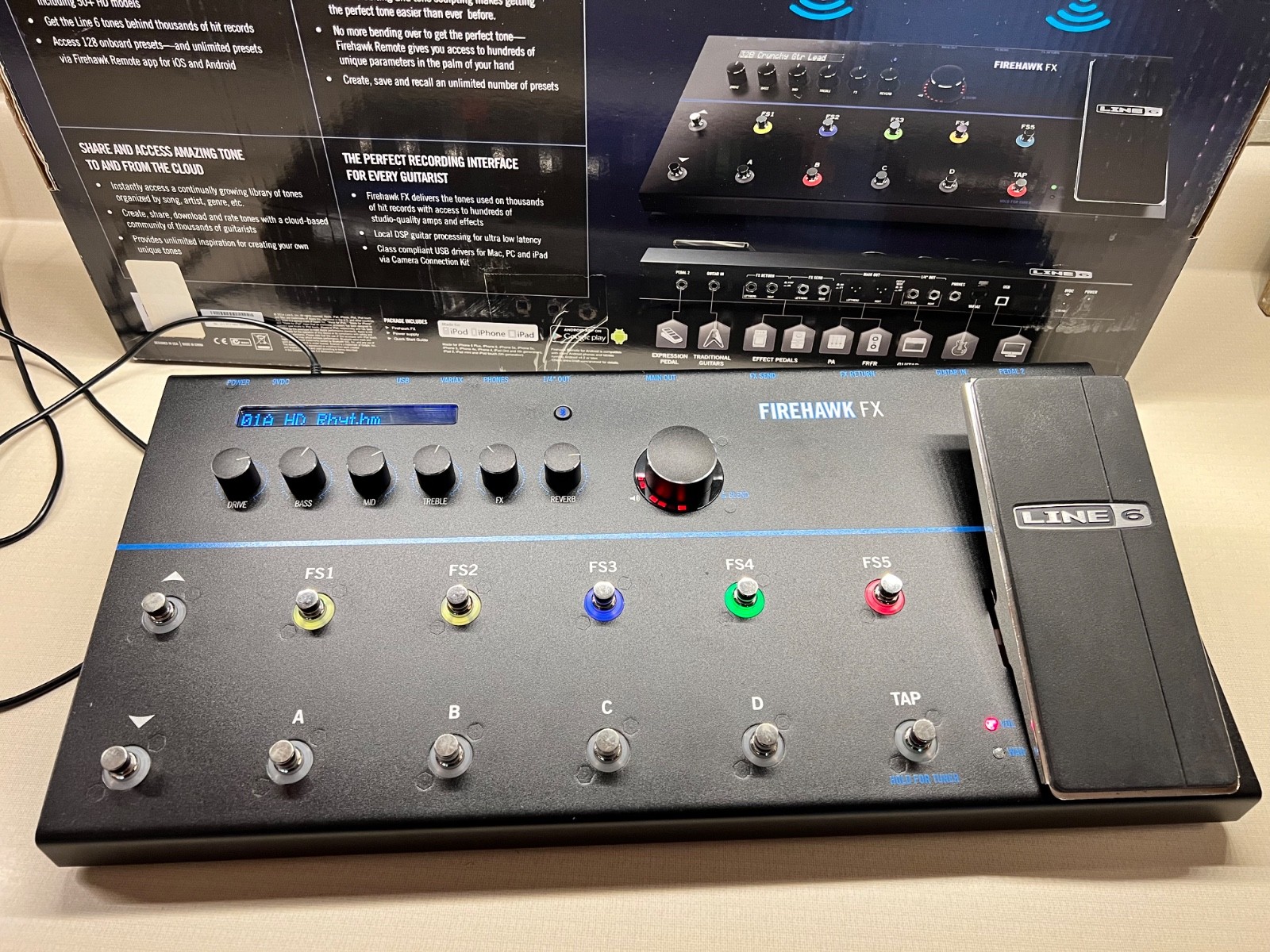 Line 6 Firehawk FX Multi-Effects Guitar Effect Pedal w/Original Box