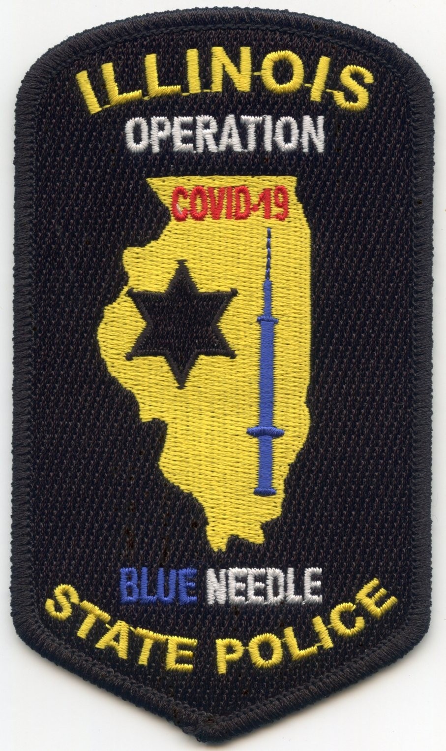 ILLINOIS STATE POLICE PATCH Covid 19 Operation Blue Needle POLICE PATCH