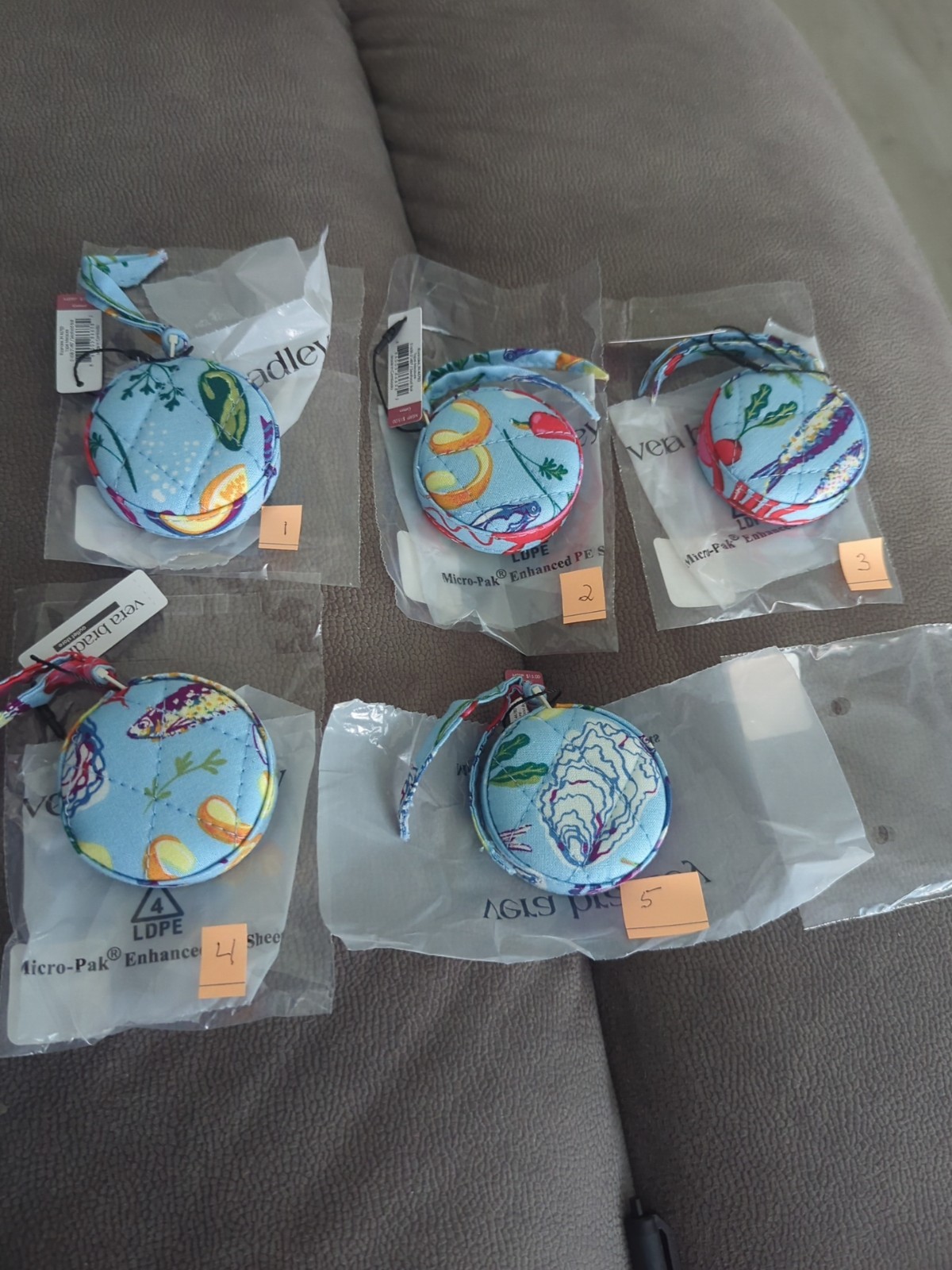 Vera Bradley NWT 60" Retractable Tape Measure SEAFOOD BOIL, U Pick: #1, 2, 4, 5
