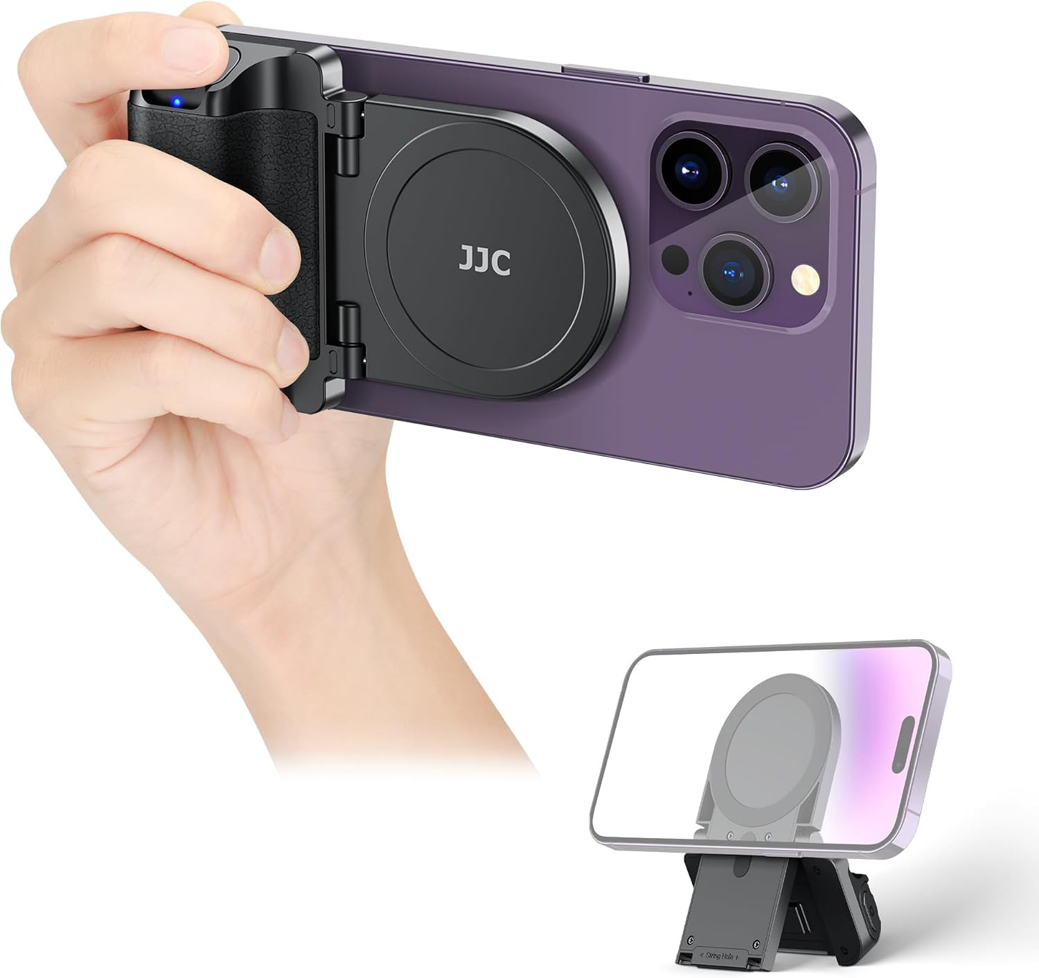 Magnetic Phone Camera Grip Handle with Wireless Shutter Remote, Magsafe