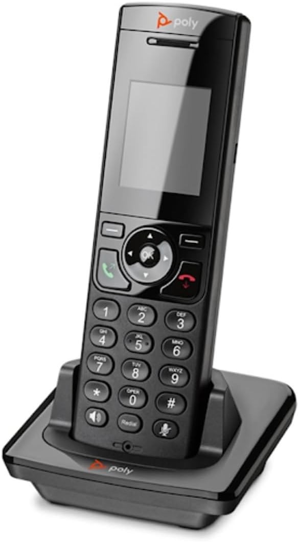 Poly VVX D230 DECT Phone Handset and Charging Cradle with Power Supply