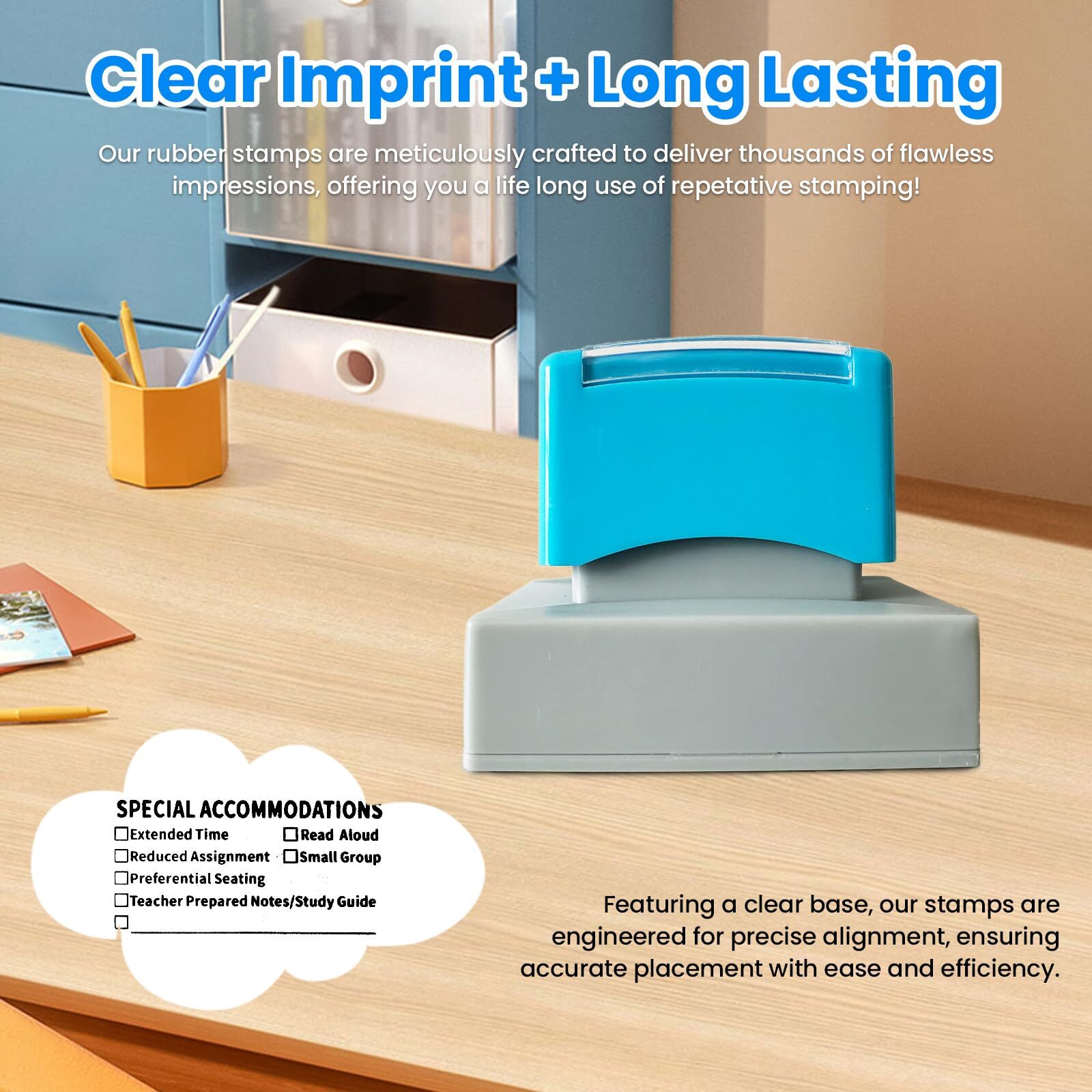 Special Accommodations Self Inking Stamp for Teachers SPED Modifications Rubb...