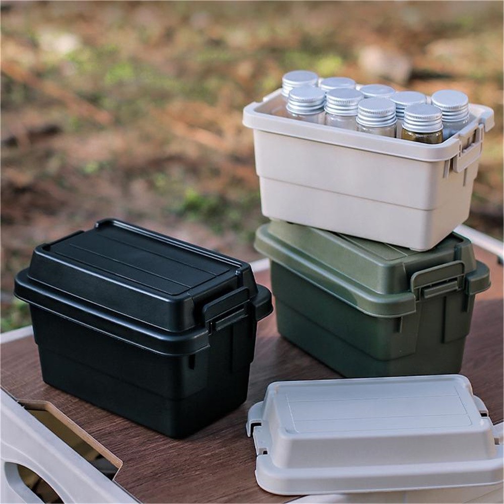 2PCS Outdoor Desktop Storage Travel Barbecue Box Camping Mini Storage Box