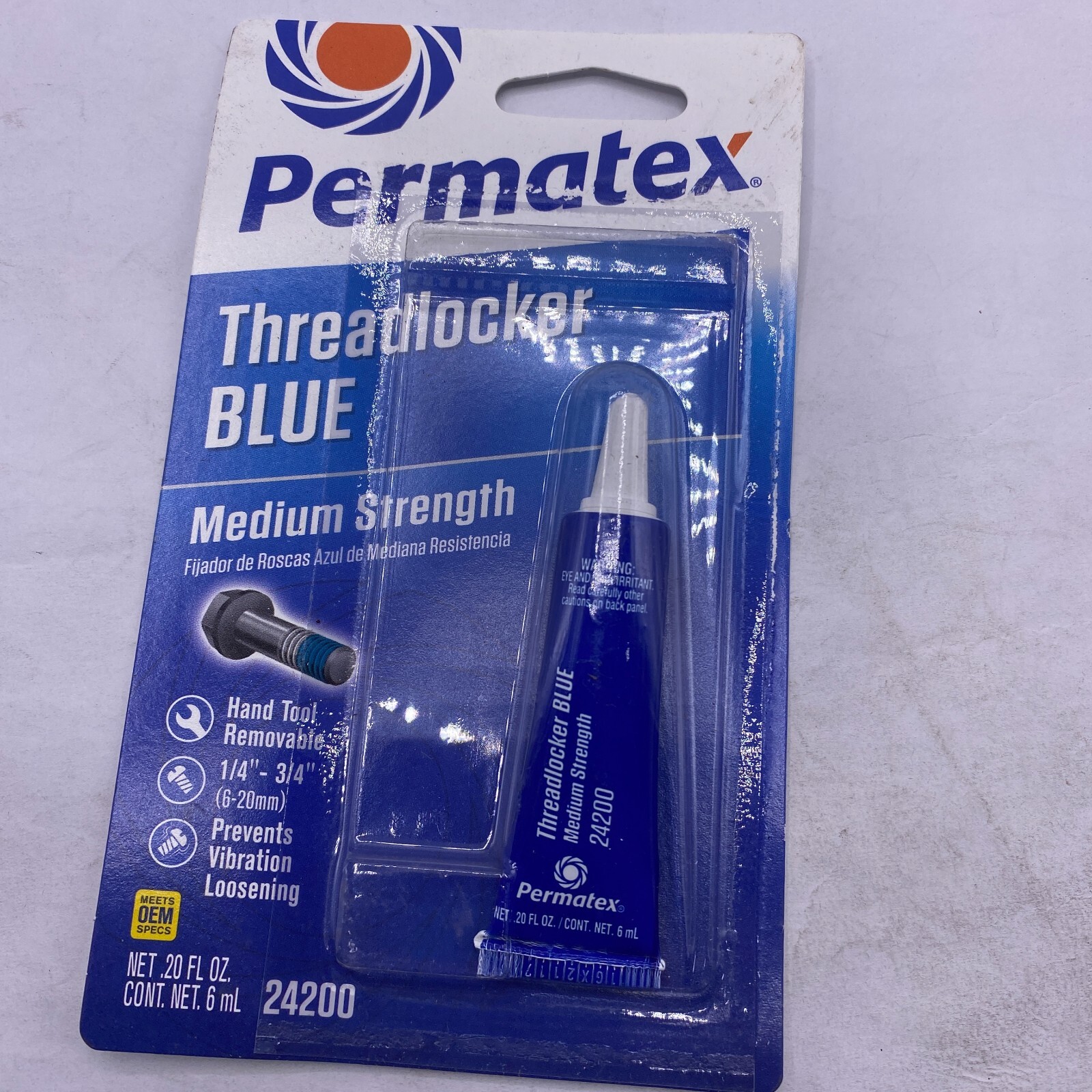 LOT OF 2 PERMATEX Threadlocker Blue Medium Strength 1/4-3/4" 24200 🔔