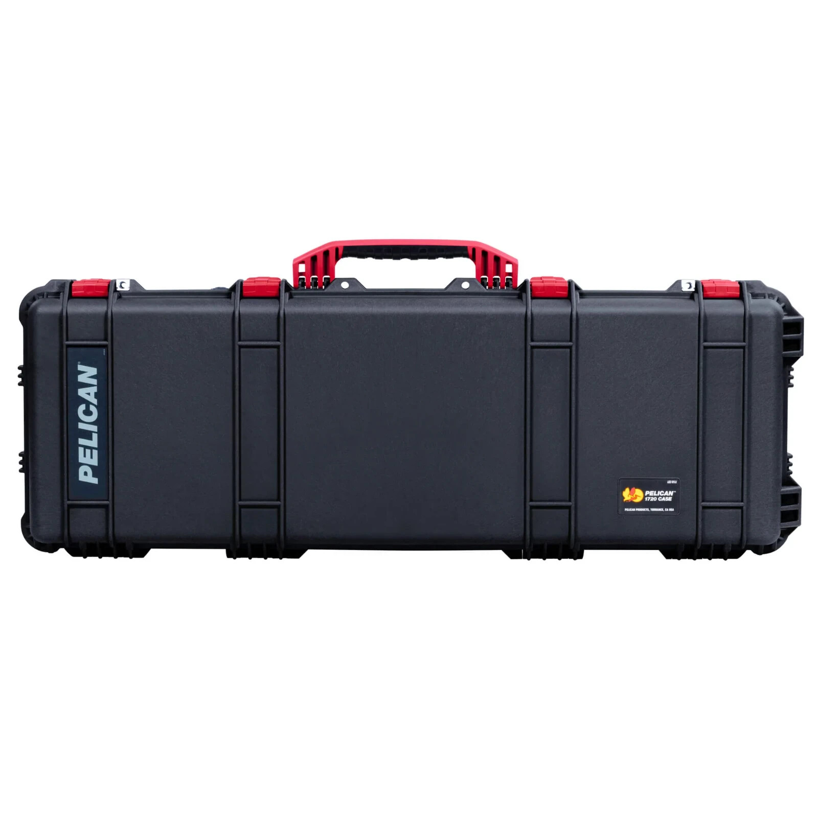 Black Pelican 1720 case with foam. Comes with red handles & latches.