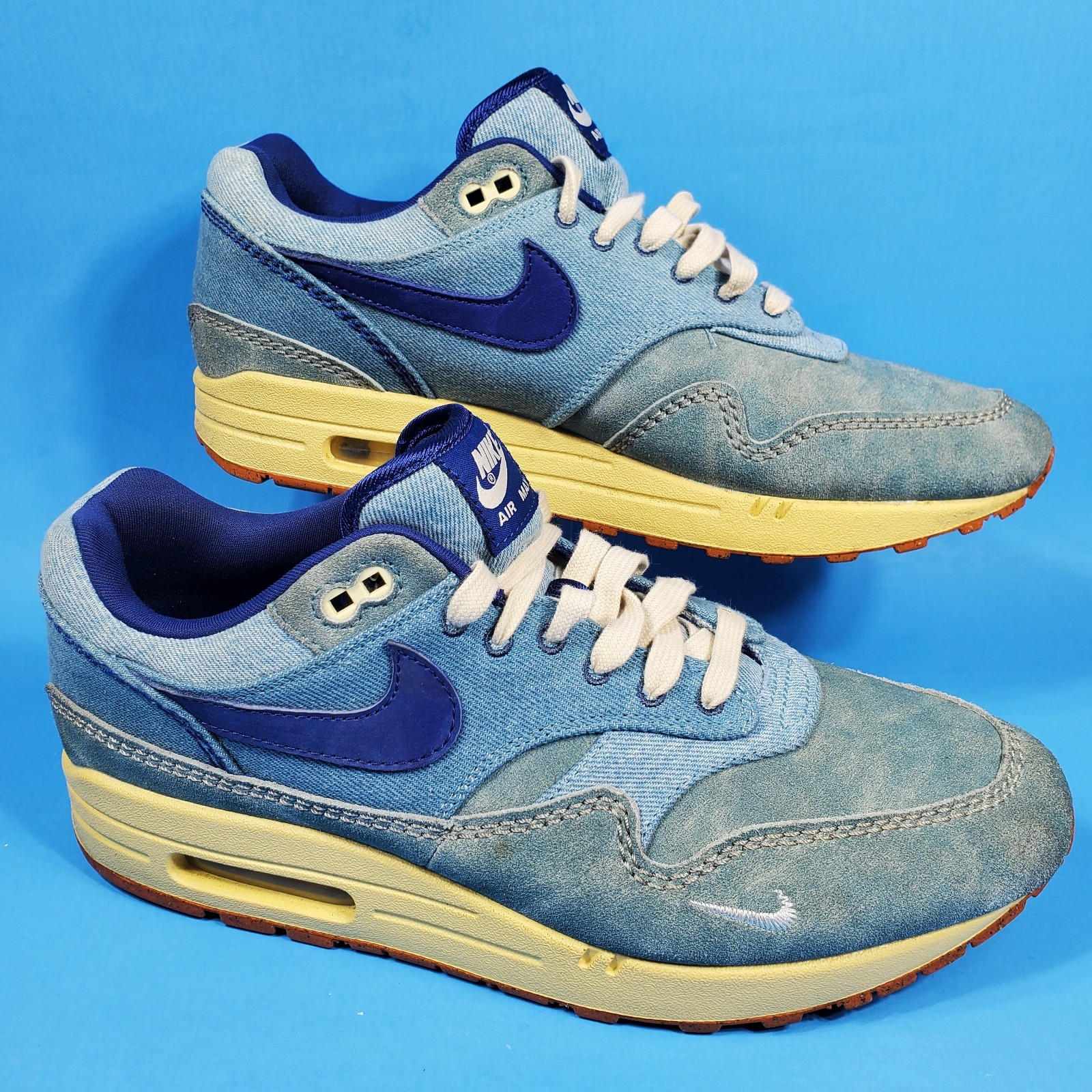 Nike Air Max 1 Size 11.5 Premium Dirty Denim 2022 DV3050-300 VG