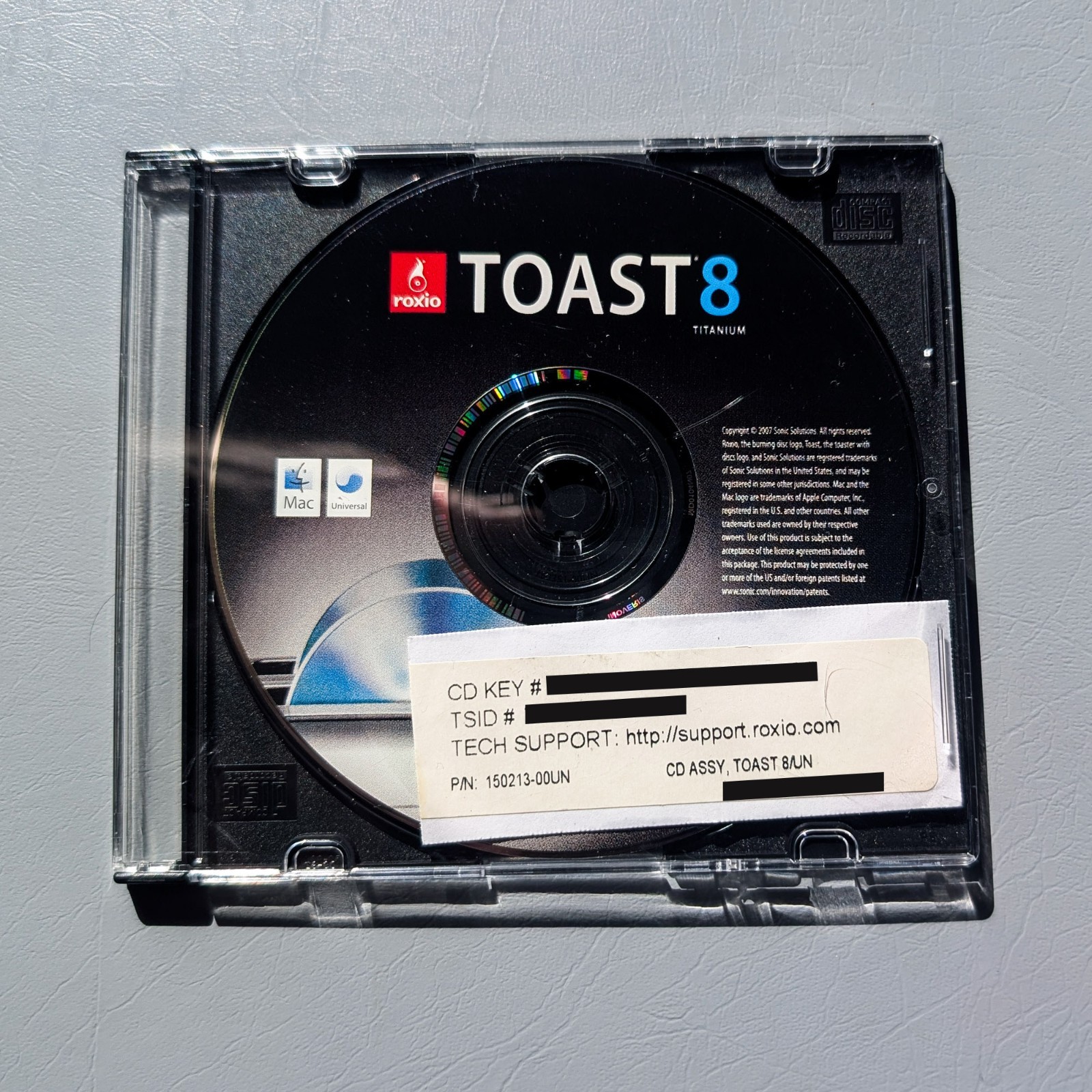 Roxio Toast® 8 Titanium for MAC - 231000 (With Key # and TSID #)