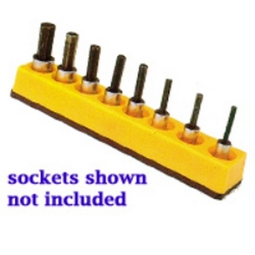 Mechanics Time Saver 383 3/8 in. Dr. Univ Magnetic Yellow Socket Holder 10-19mm