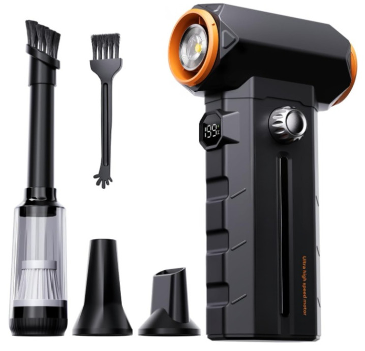 Soplador Aire Eléctrico Recargable 3 en 1 para PC Auto BBQ y Hogar