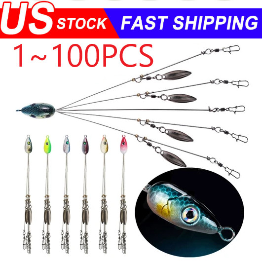Umbrella Alabama Rig 4 Blades 5 Arms Alabama Rig Bass Fishing Lure Bait Tool Lot