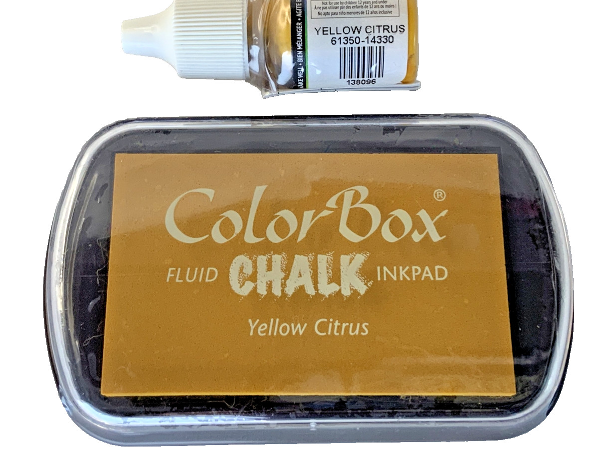 ColorBox YELLOW CITRUS CHALK Ink Pad and Refill Lot Stampin Up Stamp Ink Pads