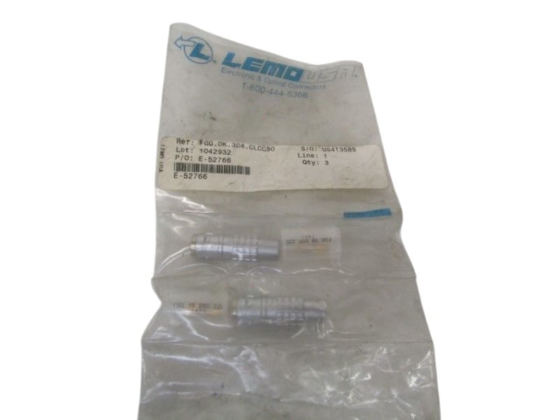 LOT OF 2 LEMO FGG.OK.304.CLCC50 CONNECTOR NSMP